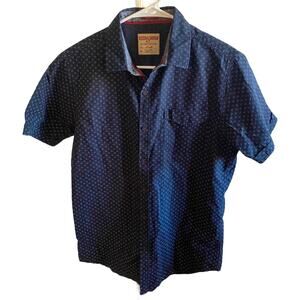 Men's Hudson and Barrow short sleeved button down small print S